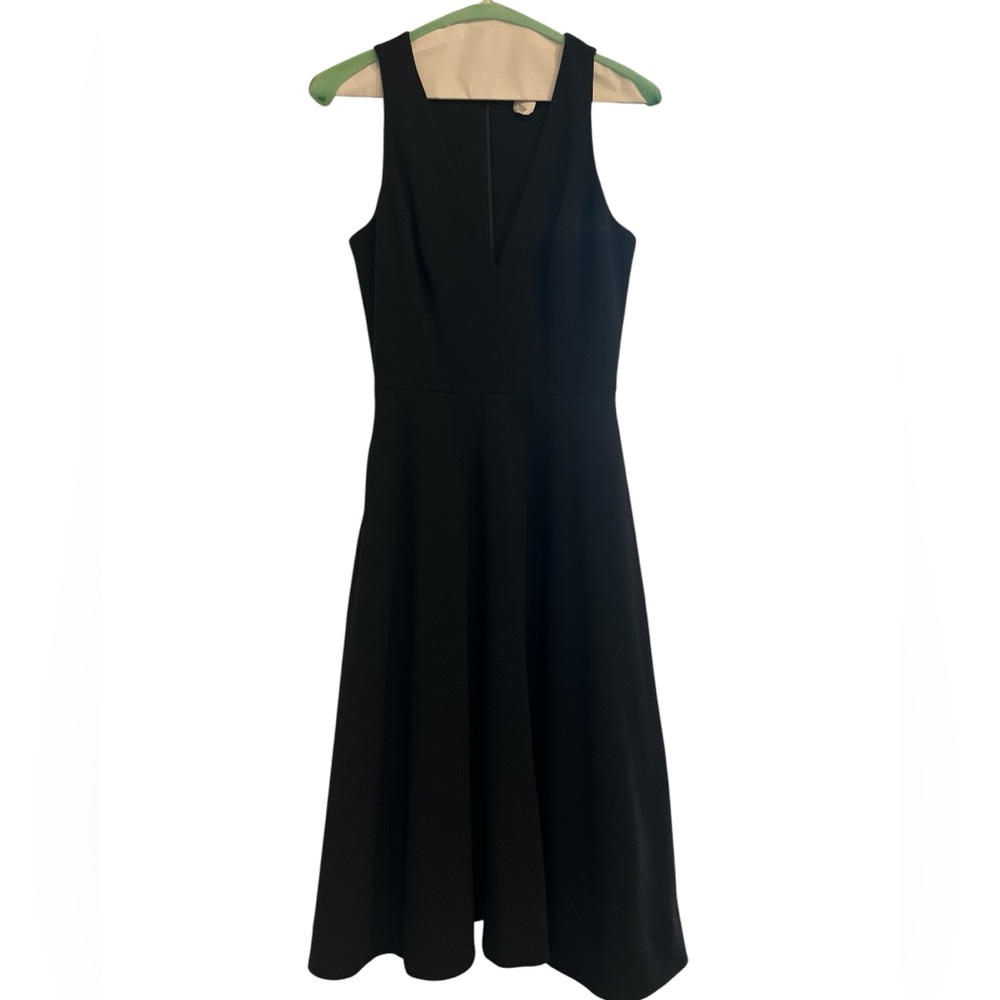 Dress the Population Black Sleeveless V-Neck Midi Dress - XS